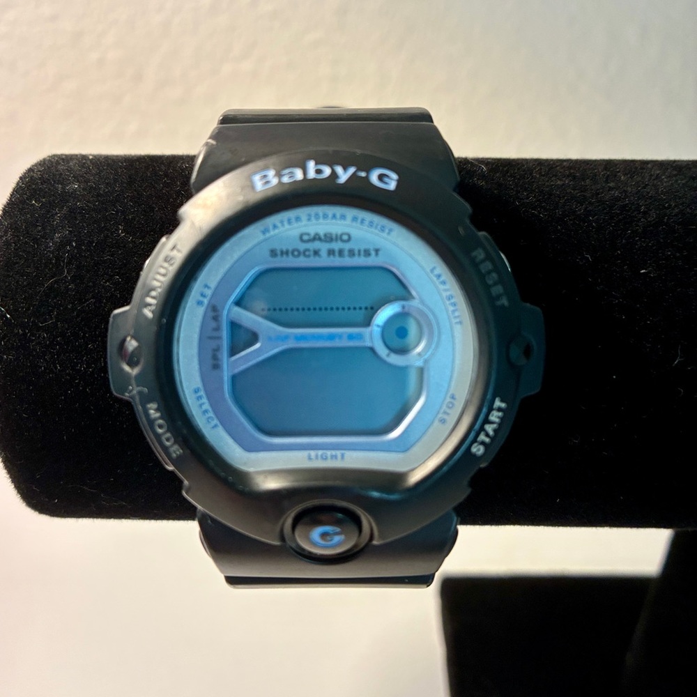Casio Baby-G Black Watch with Light Blue Dial